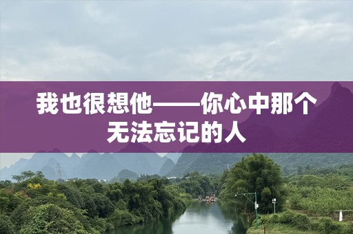 我也很想他——你心中那个无法忘记的人