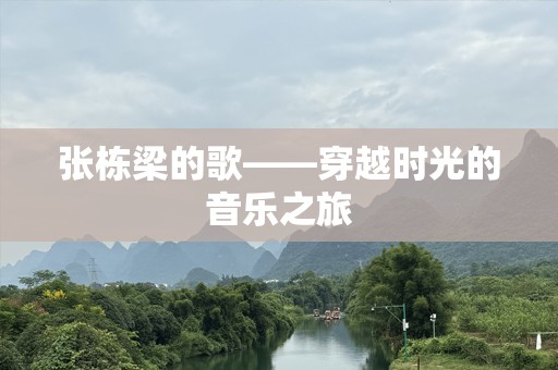 张栋梁的歌——穿越时光的音乐之旅