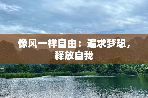 像风一样自由：追求梦想，释放自我