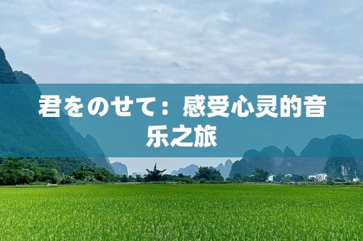 君をのせて：感受心灵的音乐之旅