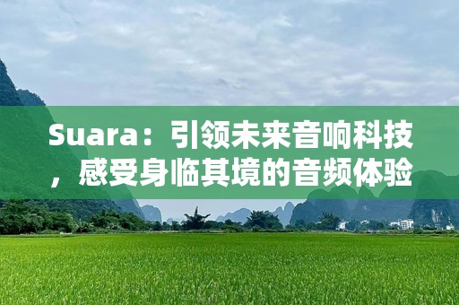 Suara：引领未来音响科技，感受身临其境的音频体验