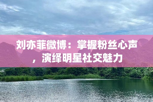 刘亦菲微博：掌握粉丝心声，演绎明星社交魅力
