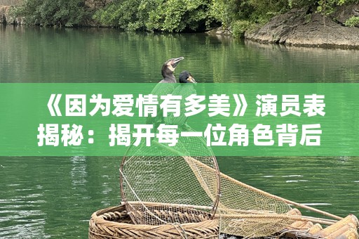 《因为爱情有多美》演员表揭秘：揭开每一位角色背后的动人故事