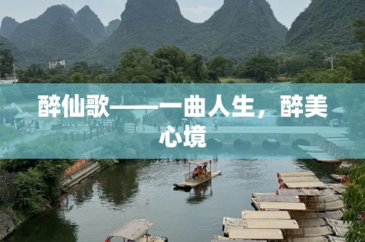 醉仙歌——一曲人生，醉美心境