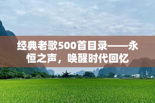 经典老歌500首目录——永恒之声，唤醒时代回忆