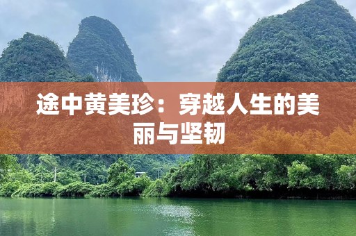 途中黄美珍：穿越人生的美丽与坚韧