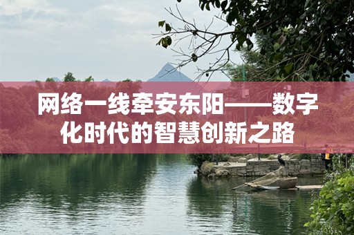 网络一线牵安东阳——数字化时代的智慧创新之路