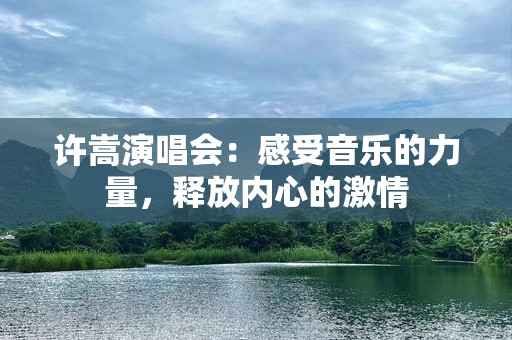 许嵩演唱会：感受音乐的力量，释放内心的激情