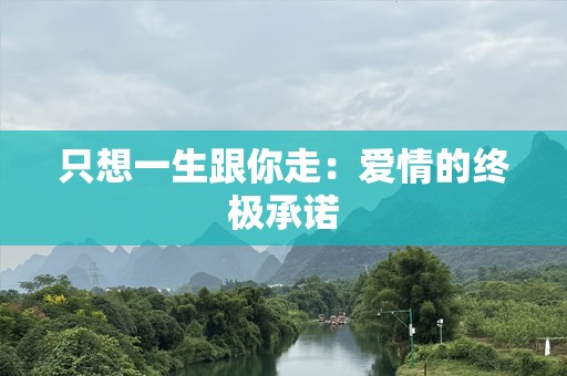 只想一生跟你走：爱情的终极承诺