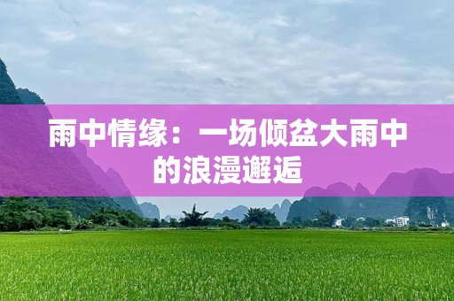 雨中情缘：一场倾盆大雨中的浪漫邂逅