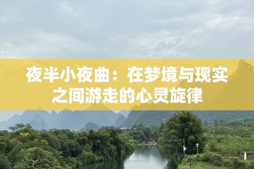 夜半小夜曲：在梦境与现实之间游走的心灵旋律
