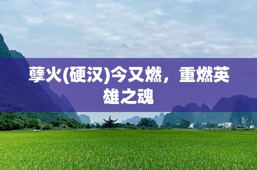 孽火(硬汉)今又燃，重燃英雄之魂