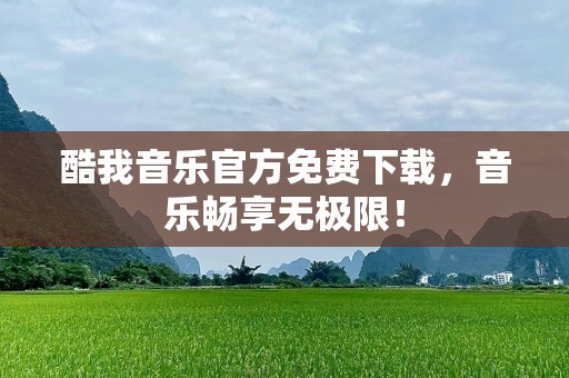 酷我音乐官方免费下载，音乐畅享无极限！