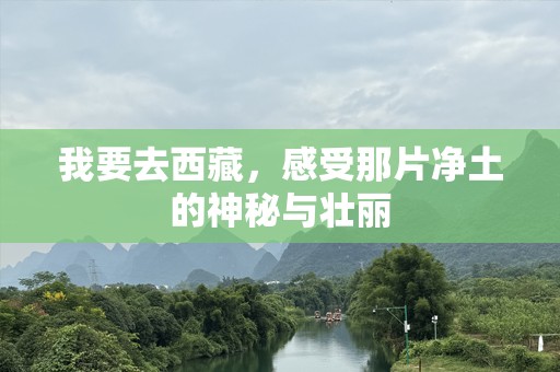 我要去***，感受那片净土的神秘与壮丽