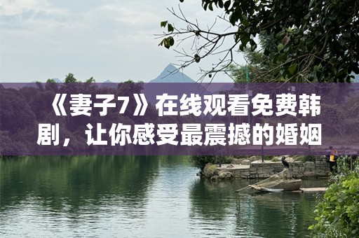 《妻子7》在线观看免费韩剧，让你感受最震撼的婚姻博弈