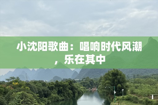 小沈阳歌曲：唱响时代风潮，乐在其中