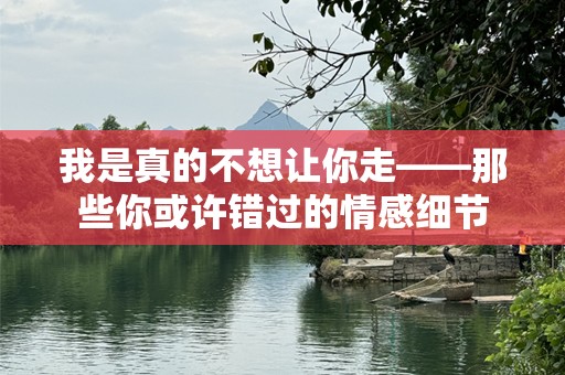 我是真的不想让你走——那些你或许错过的情感细节