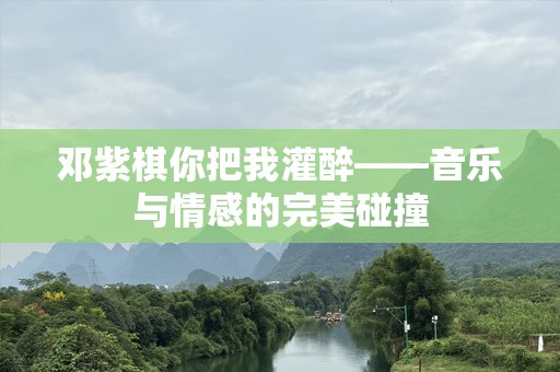邓紫棋你把我灌醉——音乐与情感的完美碰撞