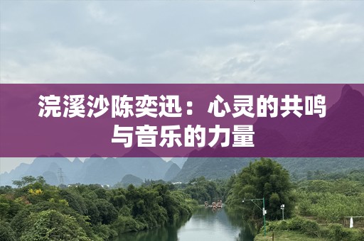 浣溪沙陈奕迅：心灵的共鸣与音乐的力量