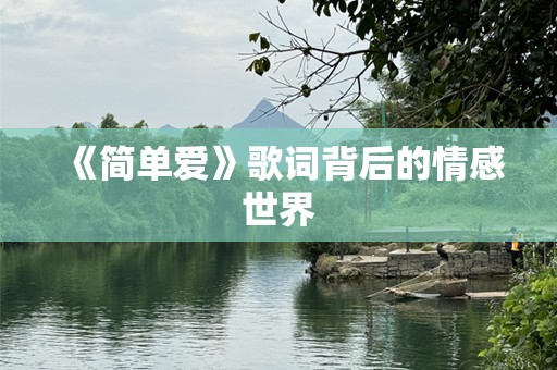 《简单爱》歌词背后的情感世界
