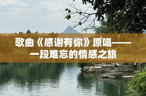 歌曲《感谢有你》原唱——一段难忘的情感之旅