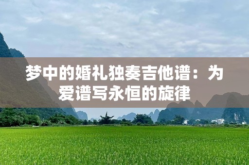 梦中的婚礼独奏吉他谱：为爱谱写永恒的旋律