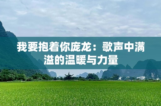 我要抱着你庞龙：歌声中满溢的温暖与力量