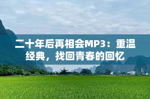 二十年后再相会MP3：重温经典，找回青春的回忆
