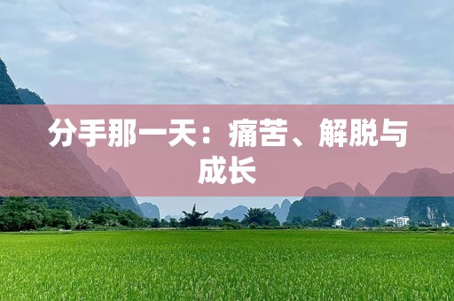 分手那一天：痛苦、解脱与成长