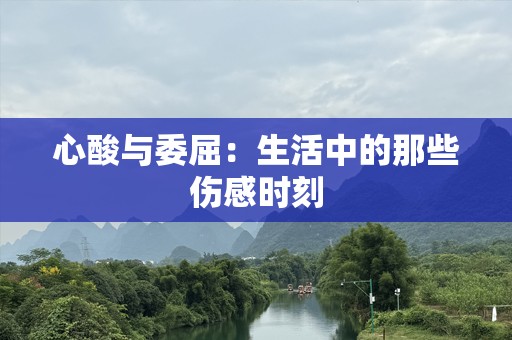 心酸与委屈：生活中的那些伤感时刻