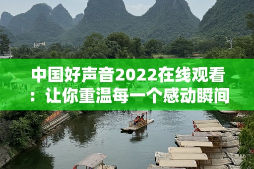 中国好声音2022在线观看：让你重温每一个感动瞬间