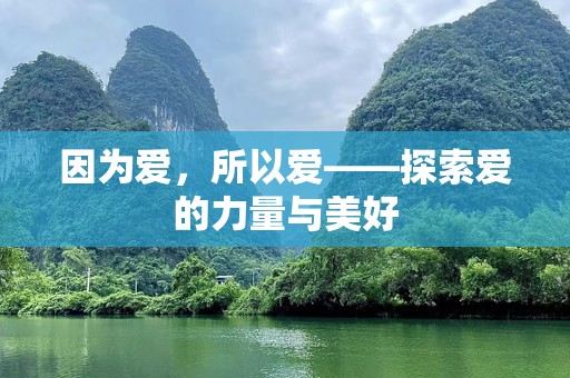 因为爱，所以爱——探索爱的力量与美好