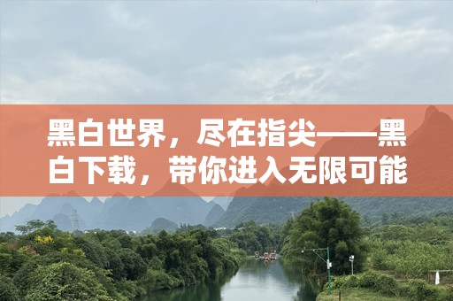 黑白世界，尽在指尖——黑白下载，带你进入无限可能的数字世界