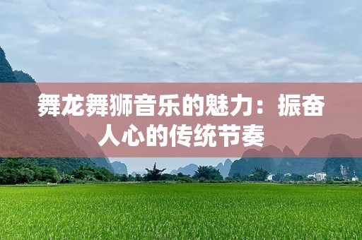 舞龙舞狮音乐的魅力：振奋人心的传统节奏
