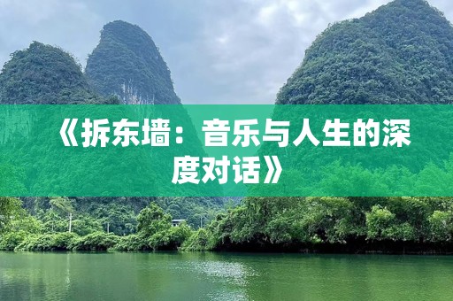 《拆东墙：音乐与人生的深度对话》