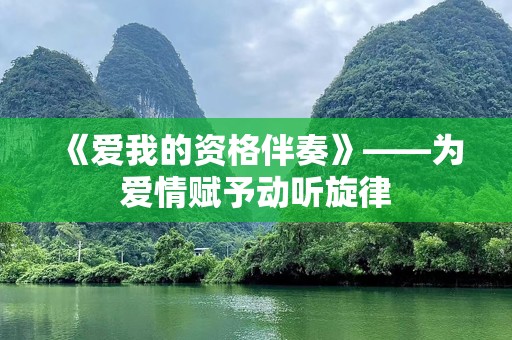 《爱我的资格伴奏》——为爱情赋予动听旋律