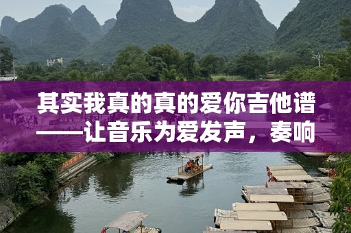 其实我真的真的爱你吉他谱——让音乐为爱发声，奏响心灵的共鸣