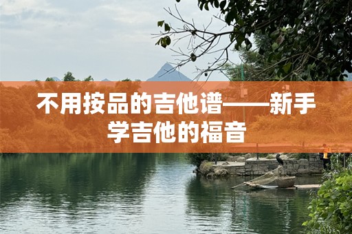 不用按品的吉他谱——新手学吉他的福音