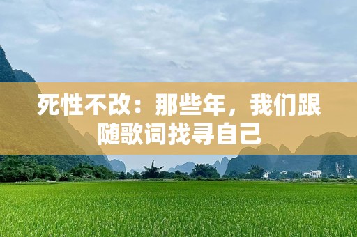 死性不改：那些年，我们跟随歌词找寻自己