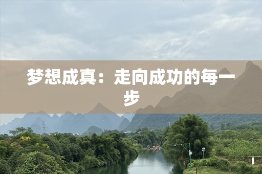 梦想成真：走向成功的每一步