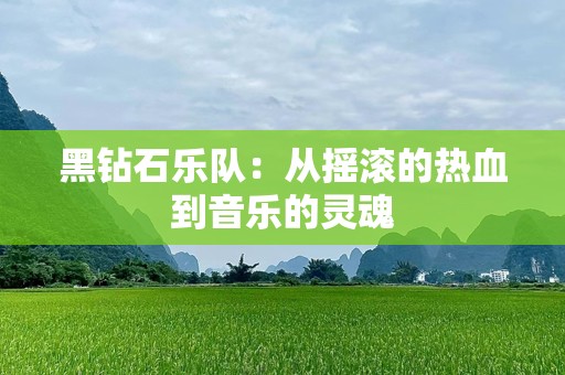 黑钻石乐队：从摇滚的热血到音乐的灵魂