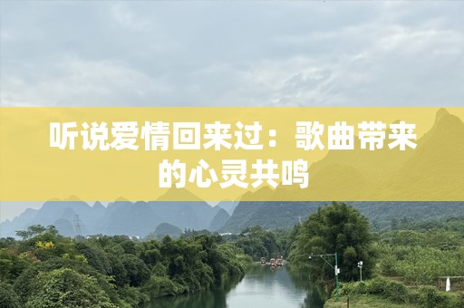 听说爱情回来过：歌曲带来的心灵共鸣