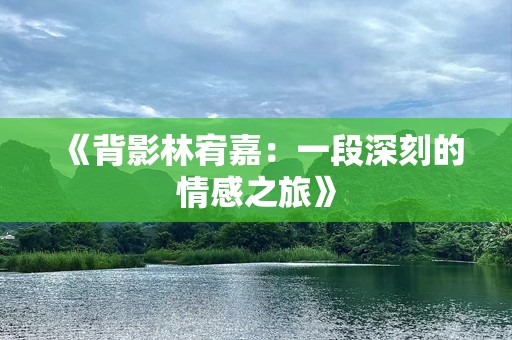 《背影林宥嘉：一段深刻的情感之旅》