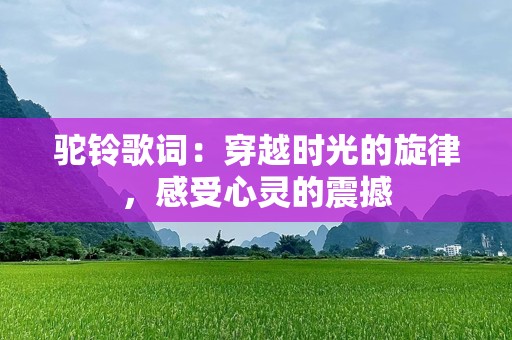 驼铃歌词：穿越时光的旋律，感受心灵的震撼