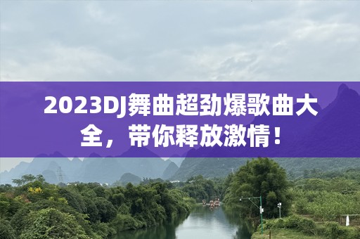 2023DJ舞曲超劲爆歌曲大全，带你释放激情！