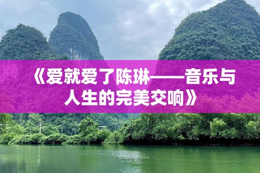 《爱就爱了陈琳——音乐与人生的完美交响》