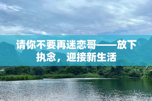 请你不要再迷恋哥——放下执念，迎接新生活