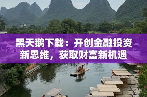 黑天鹅下载：开创金融投资新思维，获取财富新机遇