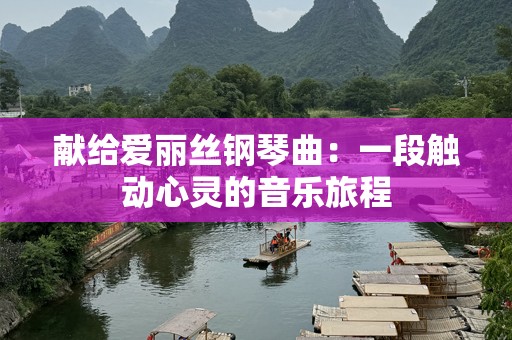 献给爱丽丝钢琴曲：一段触动心灵的音乐旅程