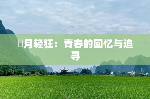 歳月轻狂：青春的回忆与追寻
